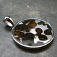 Rare Brahin Meteorite Slice With Olivine Pallasite Silver Pendant from Belarus - 1.4" - 5.27 Grams
