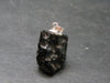 Tibetan Black Tektite Silver Pendant From Tibet - 0.9" - 2.89 Grams