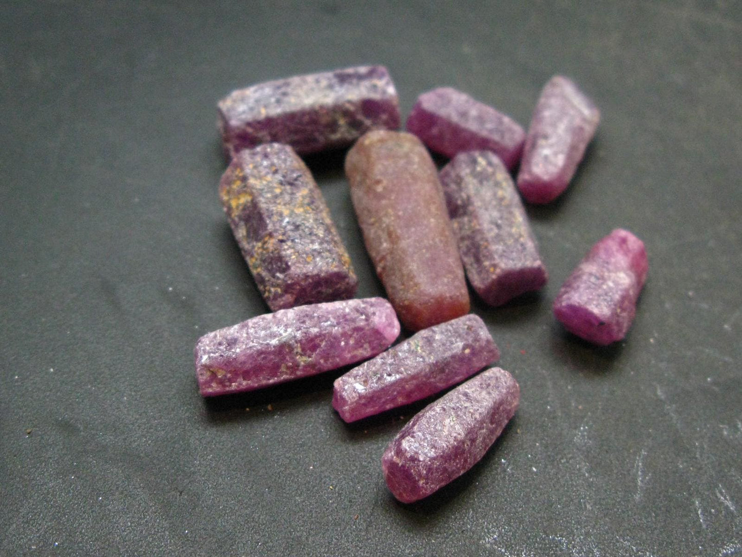 Lot of 10 Ruby Crystals from Winza Tanzania - 27.27 Grams
