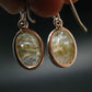 Rutilated Quartz Silver earrings From Brazil - 1.1"