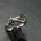 Moldavite Tektite Silver Ring from Czech Republic - Size 8 - 2.58 Grams