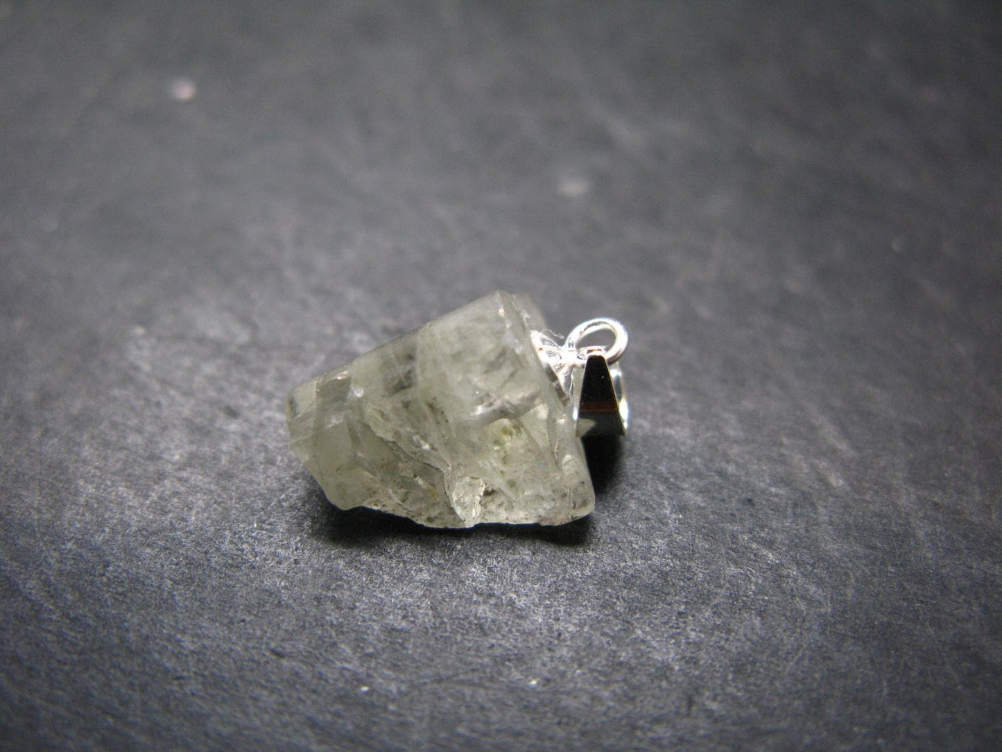 Phenakite Phenacite Crystal Silver Pendant From Russia - 0.7" - 1.72 Grams