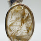 Golden Rutilated Quartz Pendant – Natural Needle Crystal in Sterling Silver