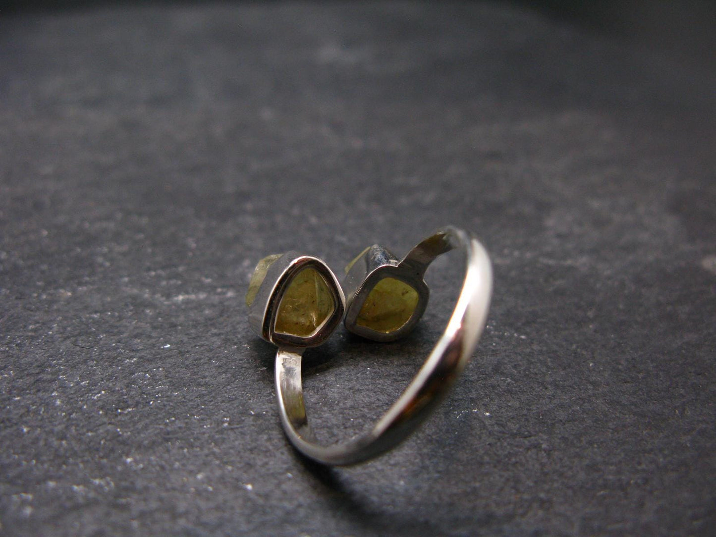 Rhodizite Rhodozite Silver Ring From Madagascar - Adjustable size - 3.08 Grams