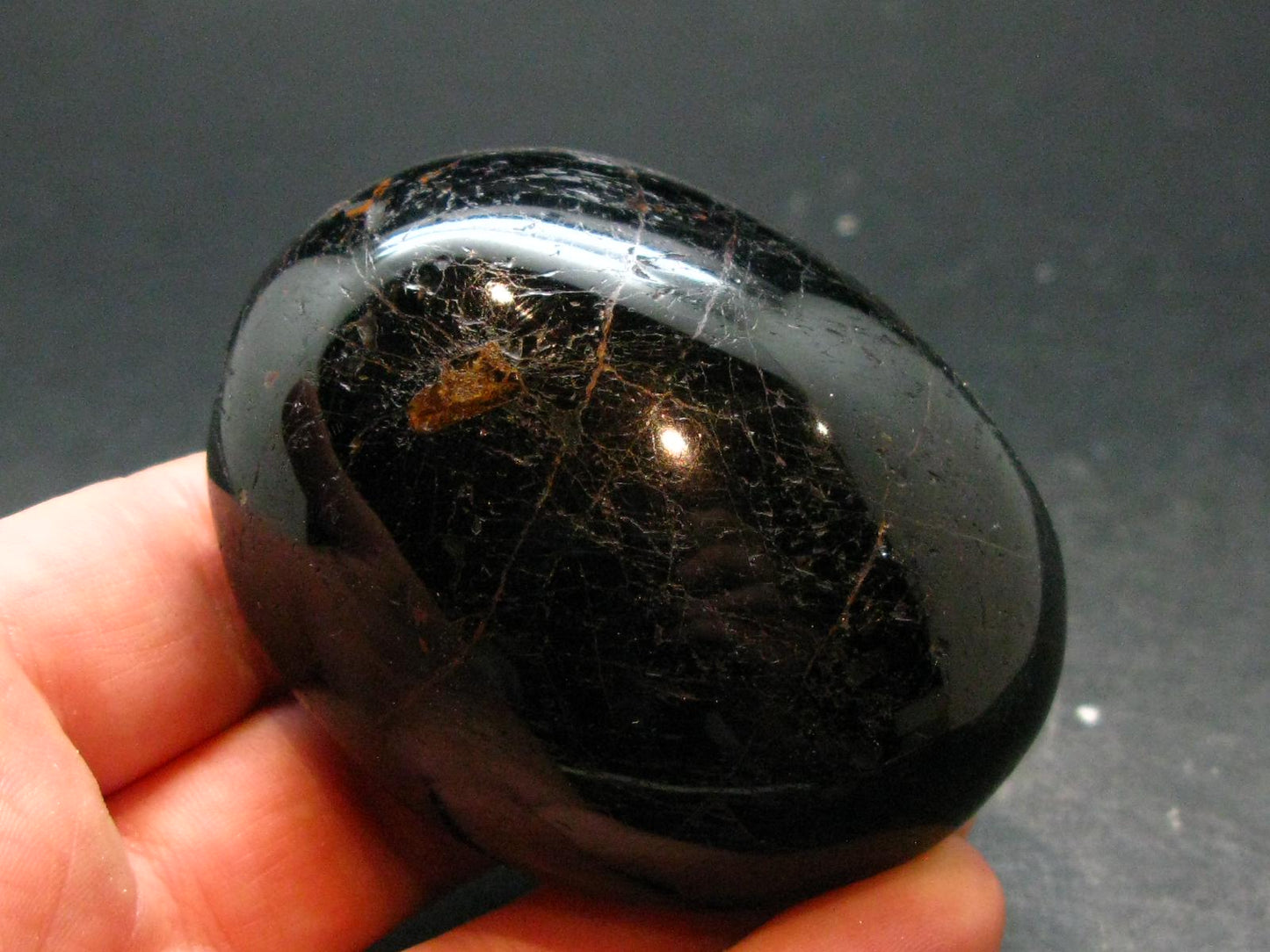 Fine Black Tourmaline Tumbled Stone From Namibia - 2.3"