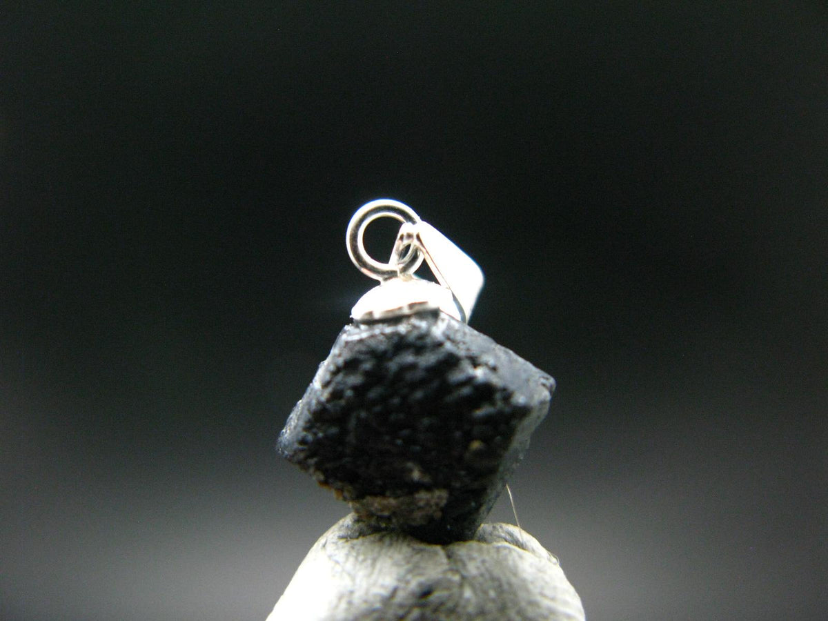 Extremely Rare! Amazing Natural Terminated Brookite Crystal Silver Pendant From Arkansas - 0.7" - 1.0 Grams