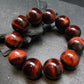 Bulls Eye (Red Tiger Eye) Genuine Bracelet ~ 7.5 Inches ~ 20mm Beads