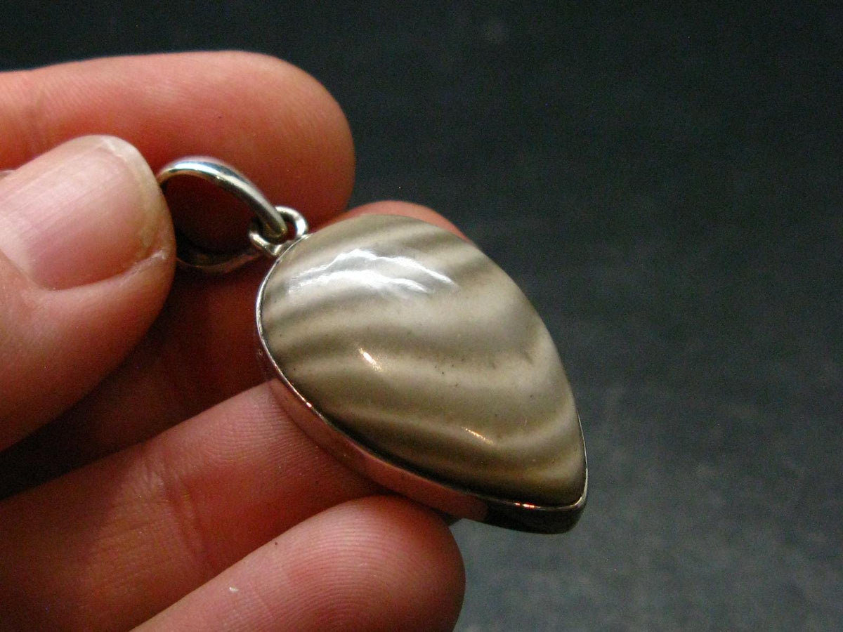 Rare Flint Silver Pendant from Poland - 1.5" - 5.74 Grams