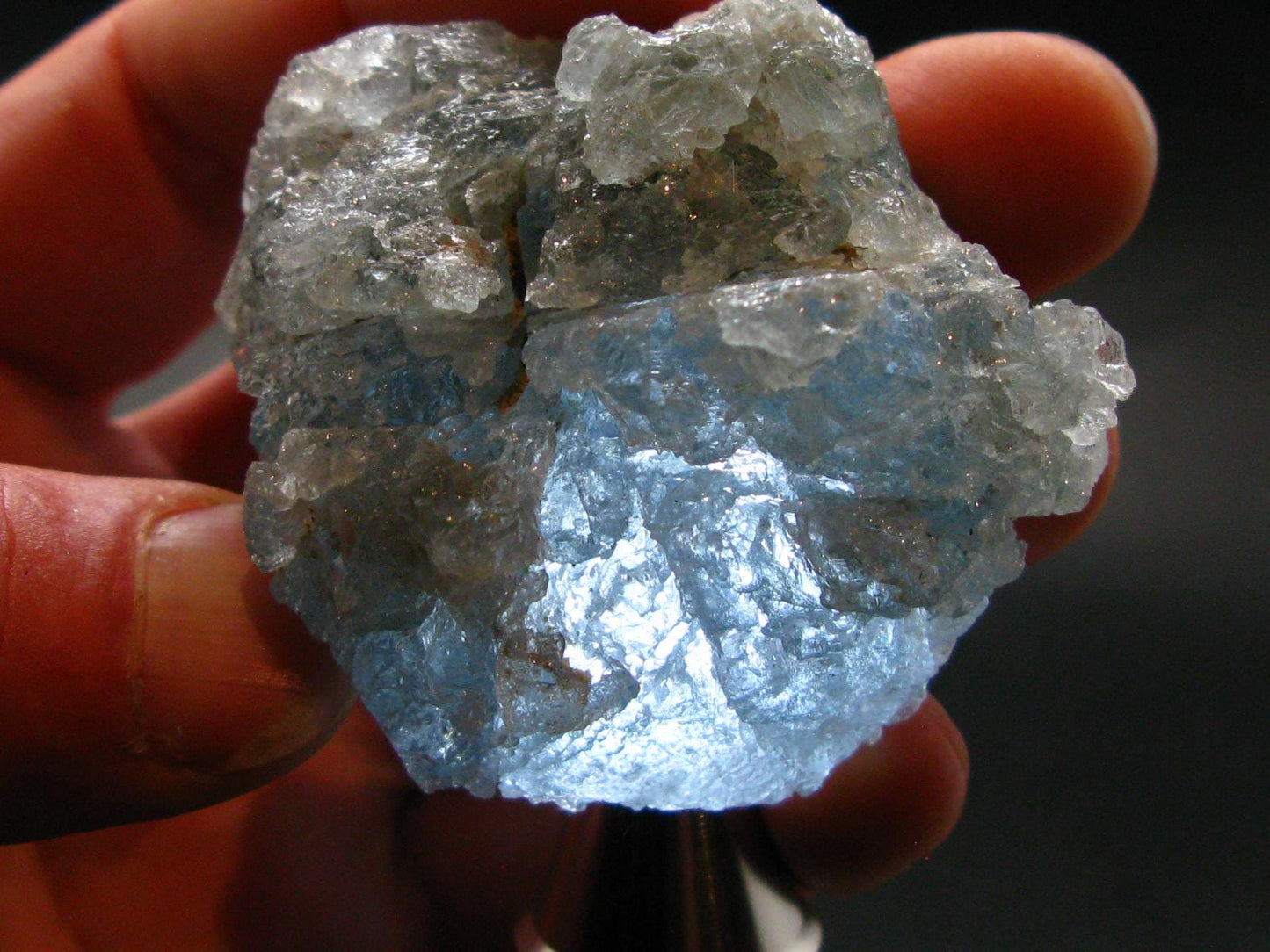 Gem Aquamarine Etched Crystal Blue Beryl From Brazil - 95.04 Grams - 2.3"