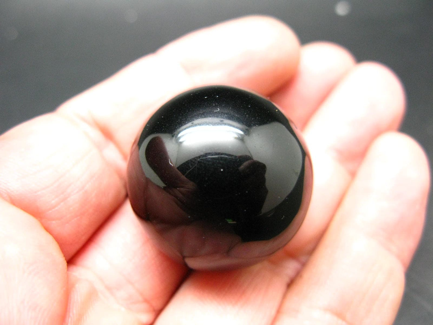 Rare Large Black Tibetan Tektite Ball Sphere from Tibet - 1.2" - 33.03 Grams