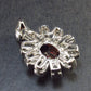 Natural Faceted Red Garnet Almandine 925 Silver Pendant - 1.0" - 4.1 Grams