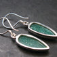 Green Aventurine Silver Earrings from India - 3.62 Grams