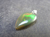 Flashes of Lightning!! Natural Opal 925 Sterling Silver Pendant from Ethiopia - 1.1" - 1.34 Grams