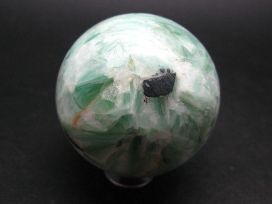Russian Treasure from the Earth!! Pastel Emerald-Green Noble Talc & Hematite Sphere from Russia - 142 Gram - 1.8"