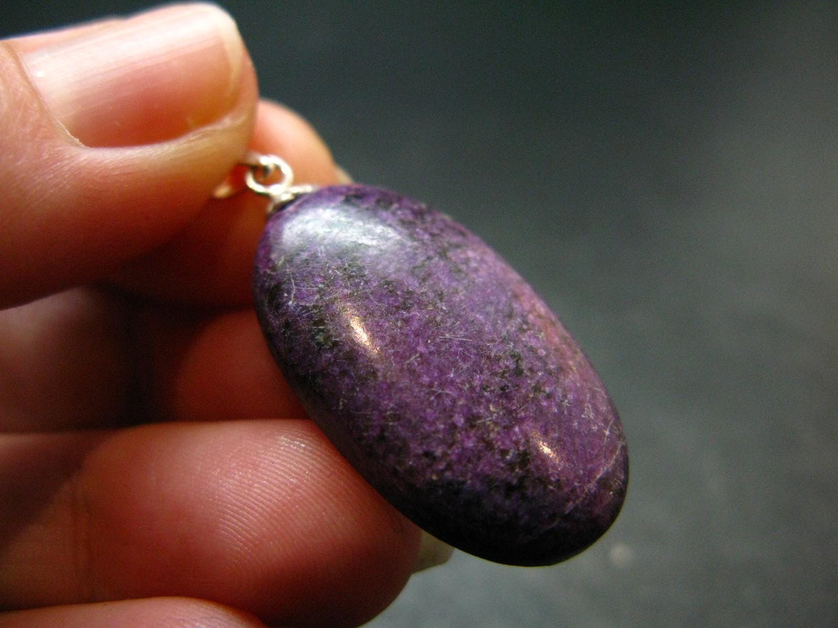Rare Silver Stichtite Pendant from Australia - 1.4"
