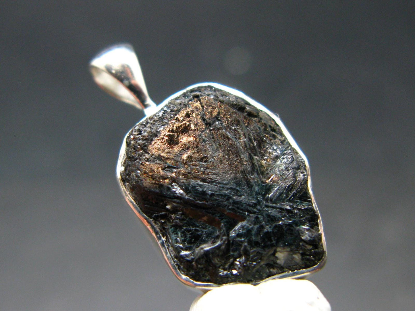 Alexandrite Chrysoberyl Crystal Silver Pendant From Brazil - 0.9" - 2.73 Grams