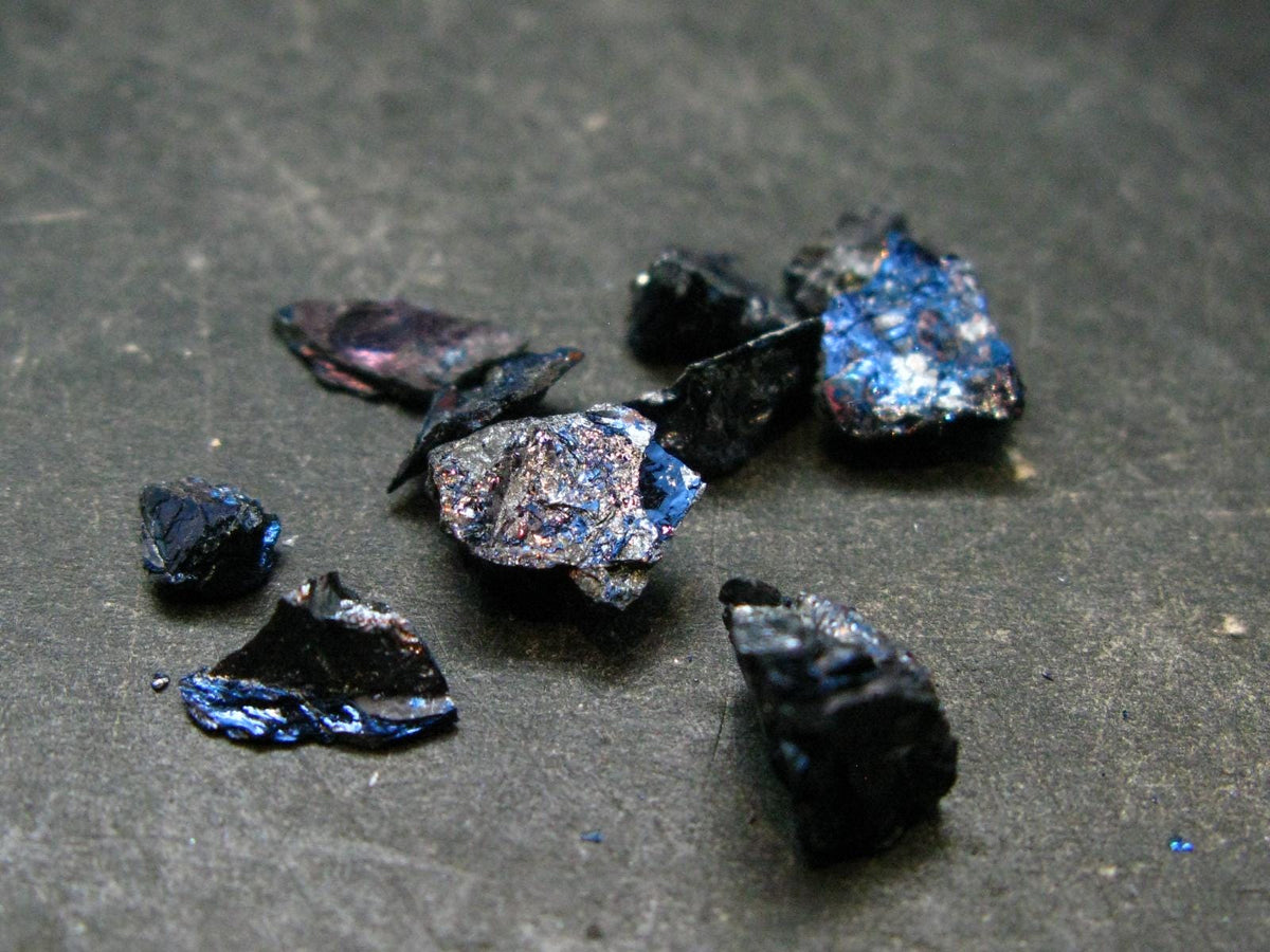 Lot Of 10 Covelite Covellite Crystals From Montana USA - 4.29 Grams