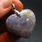 Rare Raw Hackmanite Silver Heart Pendant from Afghanistan - 1.6" - 13.51 Grams