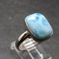 Larimar AAA Quality Sterling Silver Ring - Size 8.75 - 4.81 Grams