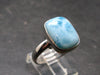 Larimar AAA Quality Sterling Silver Ring - Size 8.75 - 4.81 Grams