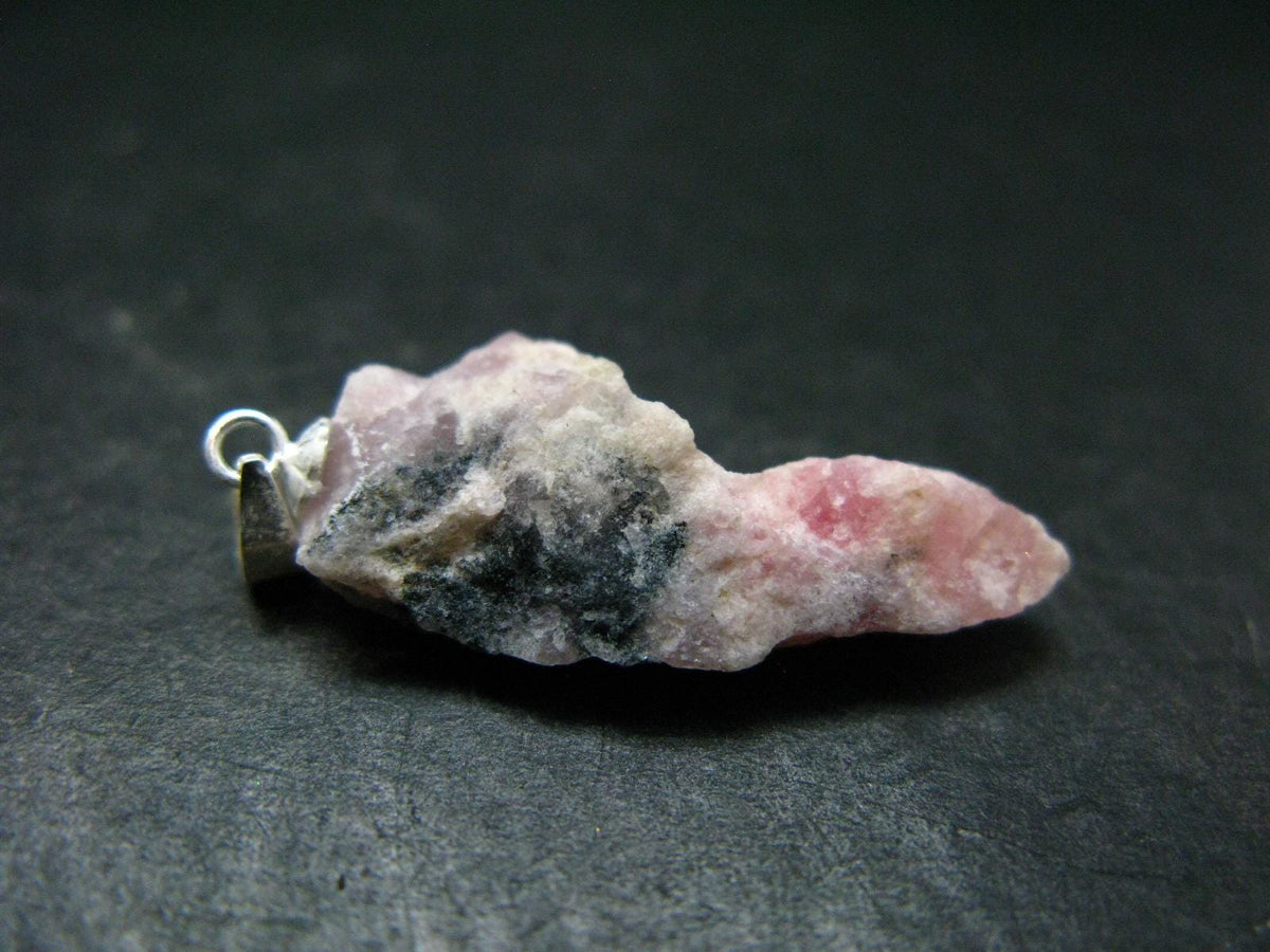 Rare Pink Tugtupite Sterling Silver Pendant From Greenland - 1.4" - 2.17 Grams