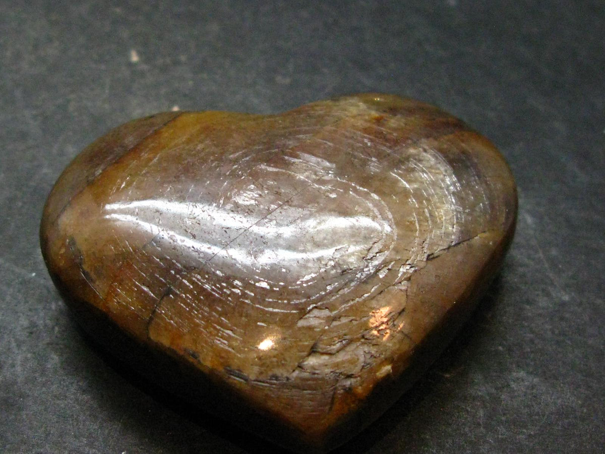 Yellow Sapphire Tumbled Heart From Sri Lanka - 1.7" - 81.34 Grams
