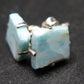 Natural Square Shape Larimar 925 Sterling Silver Stud Earrings from Dominican Republic