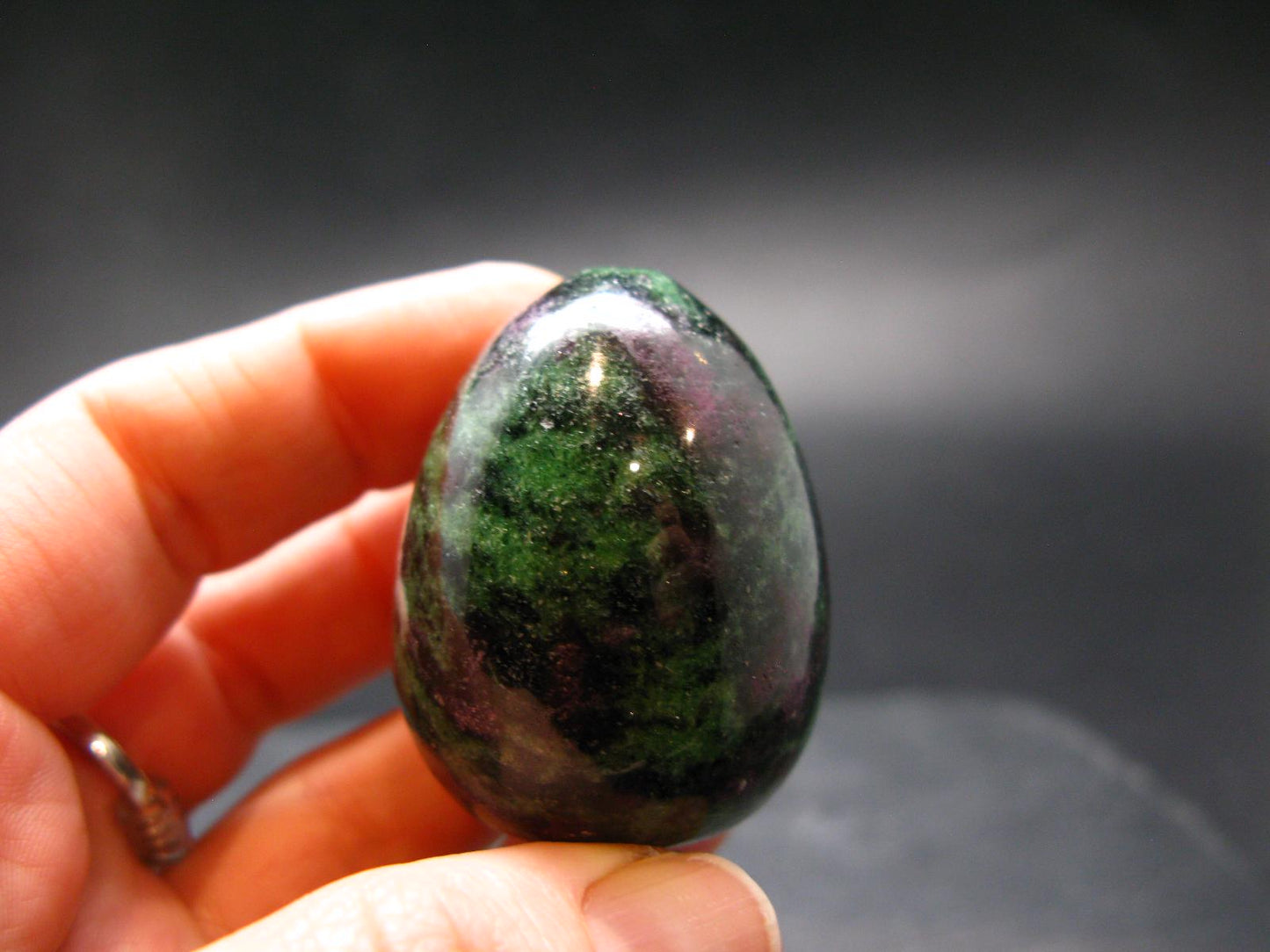 Ruby In Zoisite Egg from India - 1.6" - 63.15 Grams