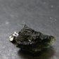 Gem Moldavite Tektite SS Pendant From Czech Republic - 0.9" - 2.38 Grams