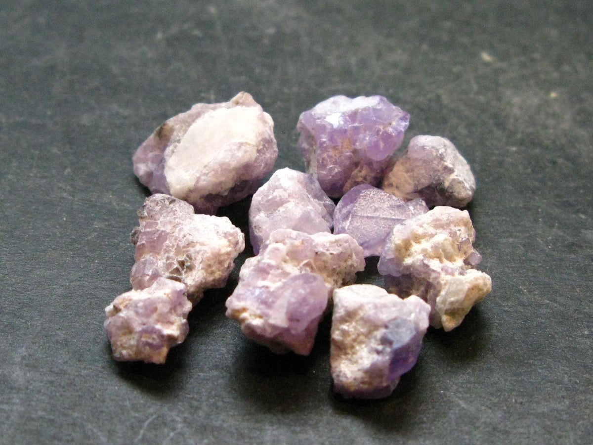 Lot of 10 Gem Purple Apatite Crystals From Pakistan