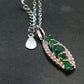 Emerald Silver Pendant W/Chain From Colombia - 0.69 Carats