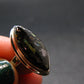 Real!! Very Rare Nuumite Nuummite Sterling Silver Ring from Greenland - 6.27 Grams - Size 7