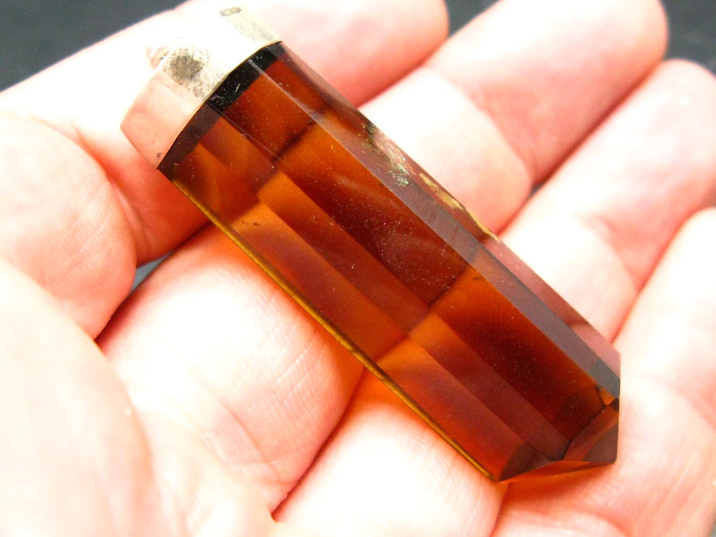 Natural Unheated Citrine Sterling Silver Pendant from Zambia - 2.6" - 23.43 Grams
