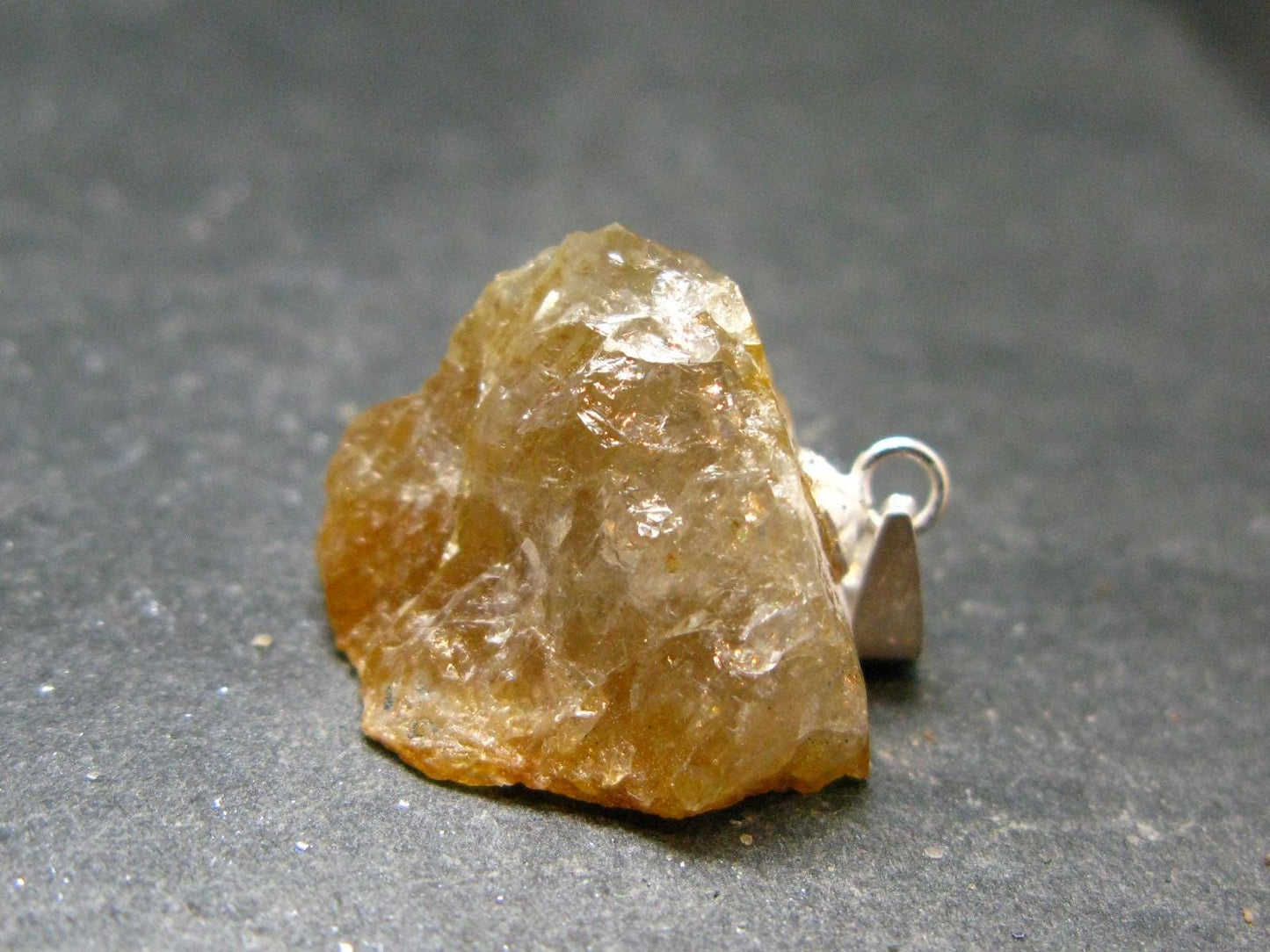 Rare Herderite Crystal Silver Pendant from Brazil - 0.9" - 3.18 Grams