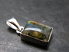 Labradorite Pendant In 925 Sterling Silver From Madagascar - 0.9'' - 2.81 Grams