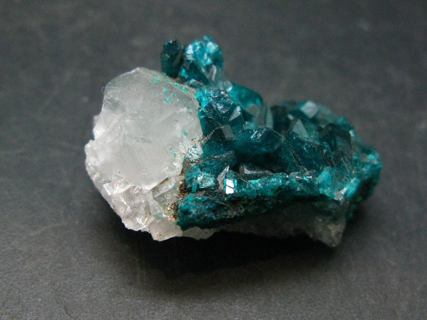 Very Nice Dioptase Cluster w/ Quartz from Congo - 1.5" - 18.18 Grams