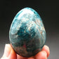 Large Neon Blue Apatite Egg from Madagascar - 107.68 Grams - 1.9"
