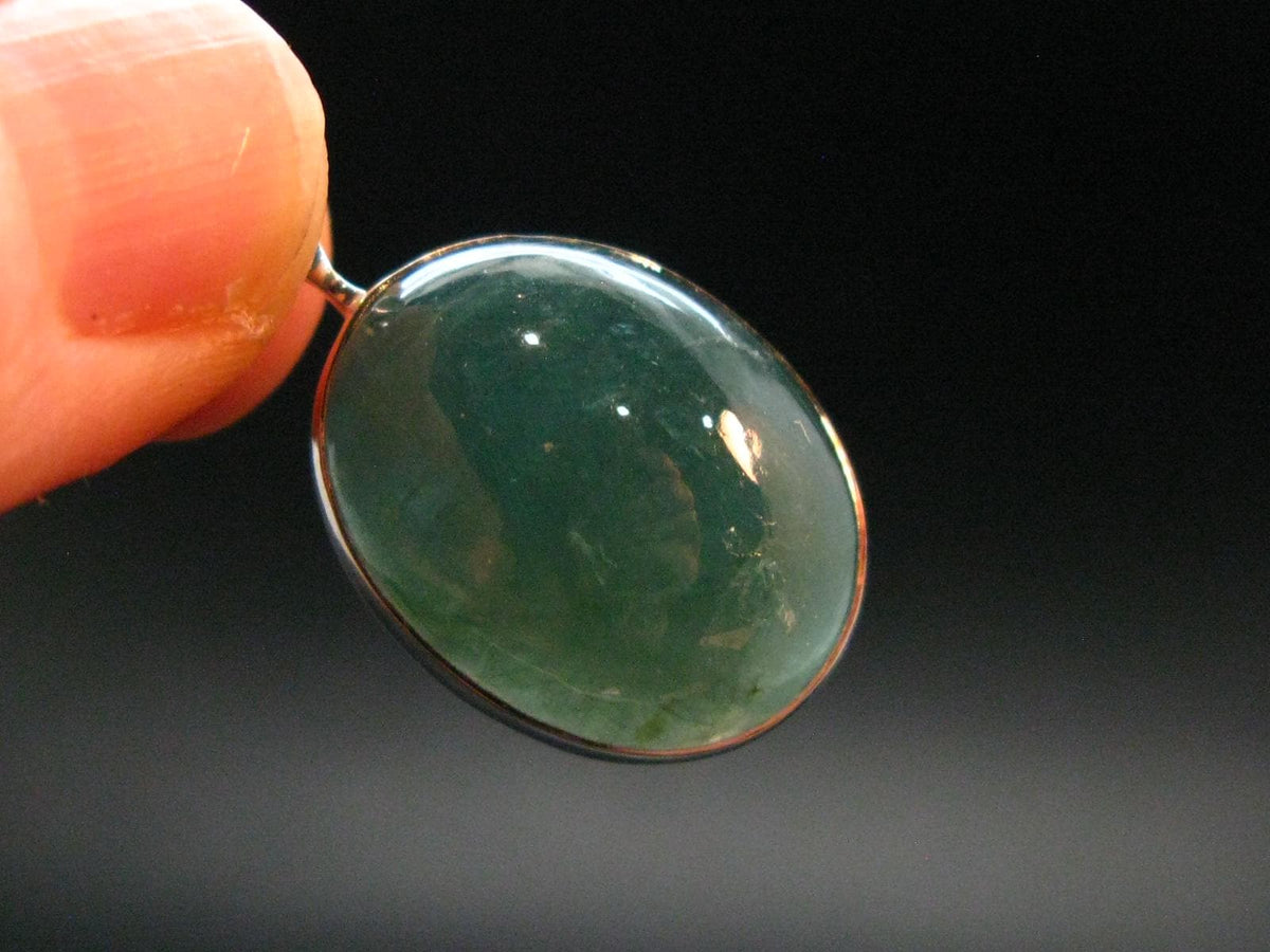 Extremely Rare Grandidierite Silver Pendant From Madagascar - 1.2" - 5.10 Grams