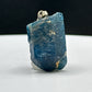 Raw Blue Apatite Sterling Silver Pendant | Natural Crystal Charm