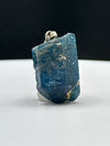 Raw Blue Apatite Sterling Silver Pendant | Natural Crystal Charm