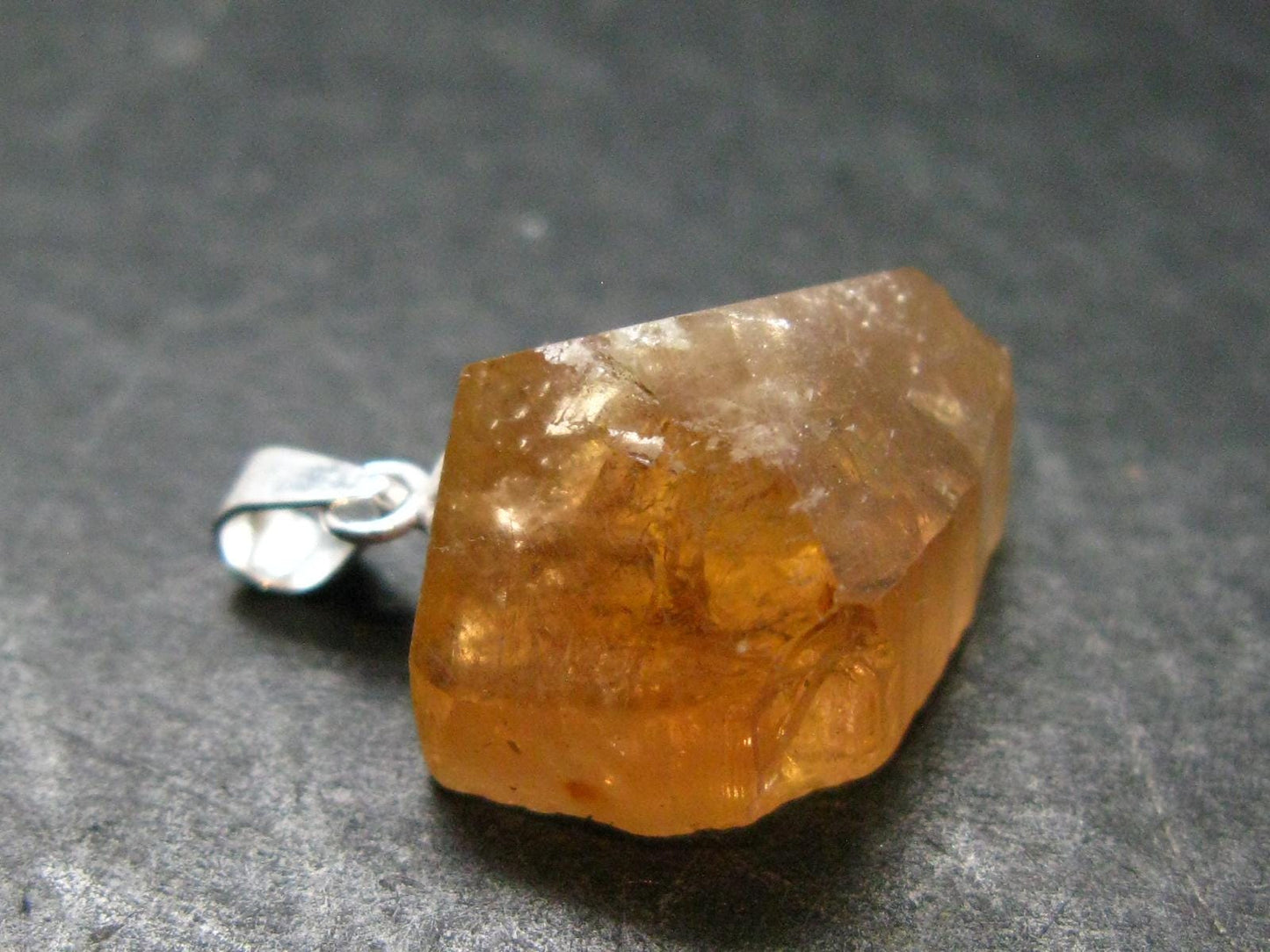 Imperial Topaz Crystal Pendant From Brazil - 0.8" - 4.07 Grams