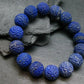 Lapis Lazuli Lazurite Genuine Bracelet ~ 7.5 Inches ~ 15mm Carved Beads