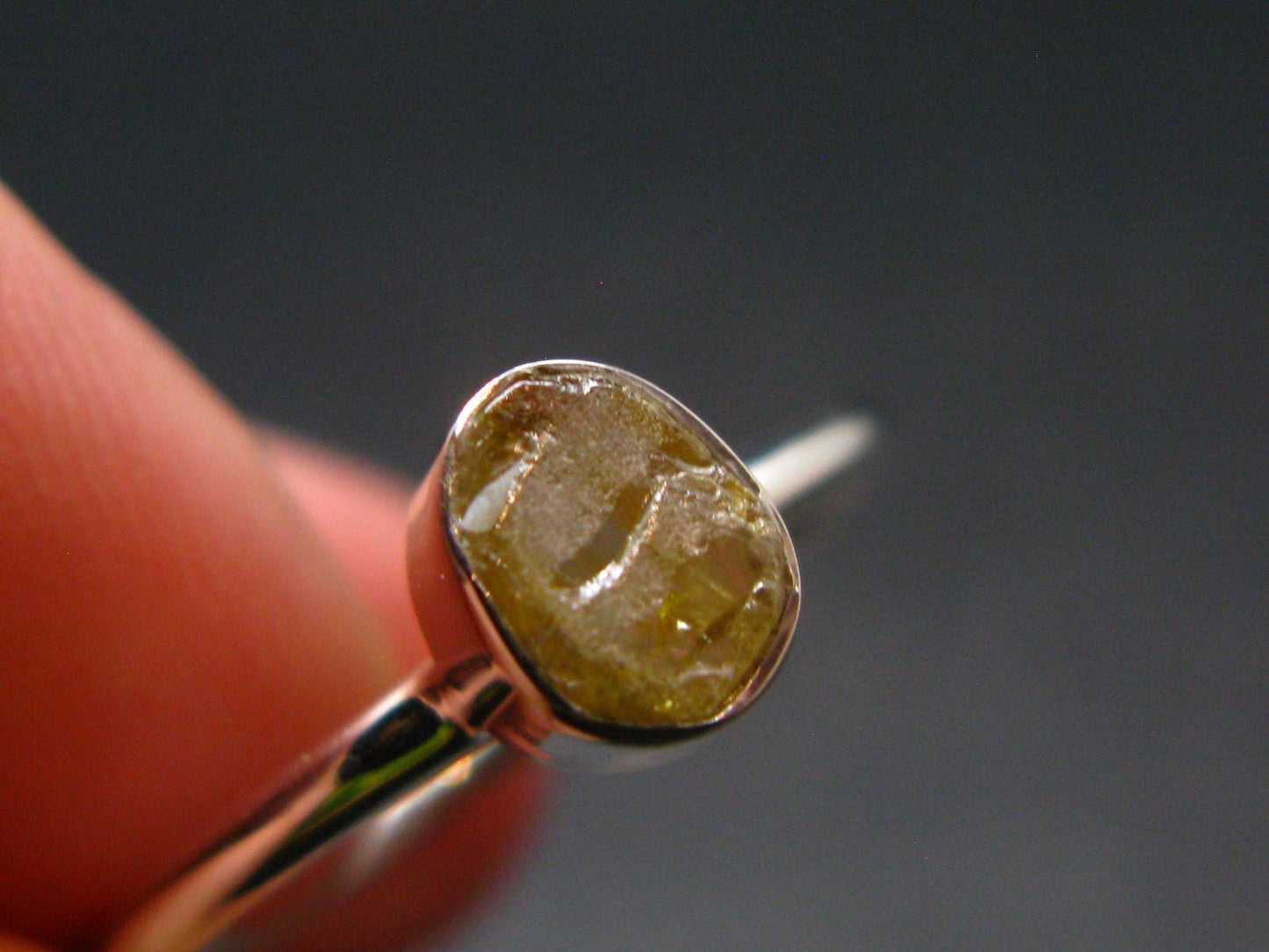 Sphalerite Silver Ring From Spain - Size 7 - 1.86 Grams
