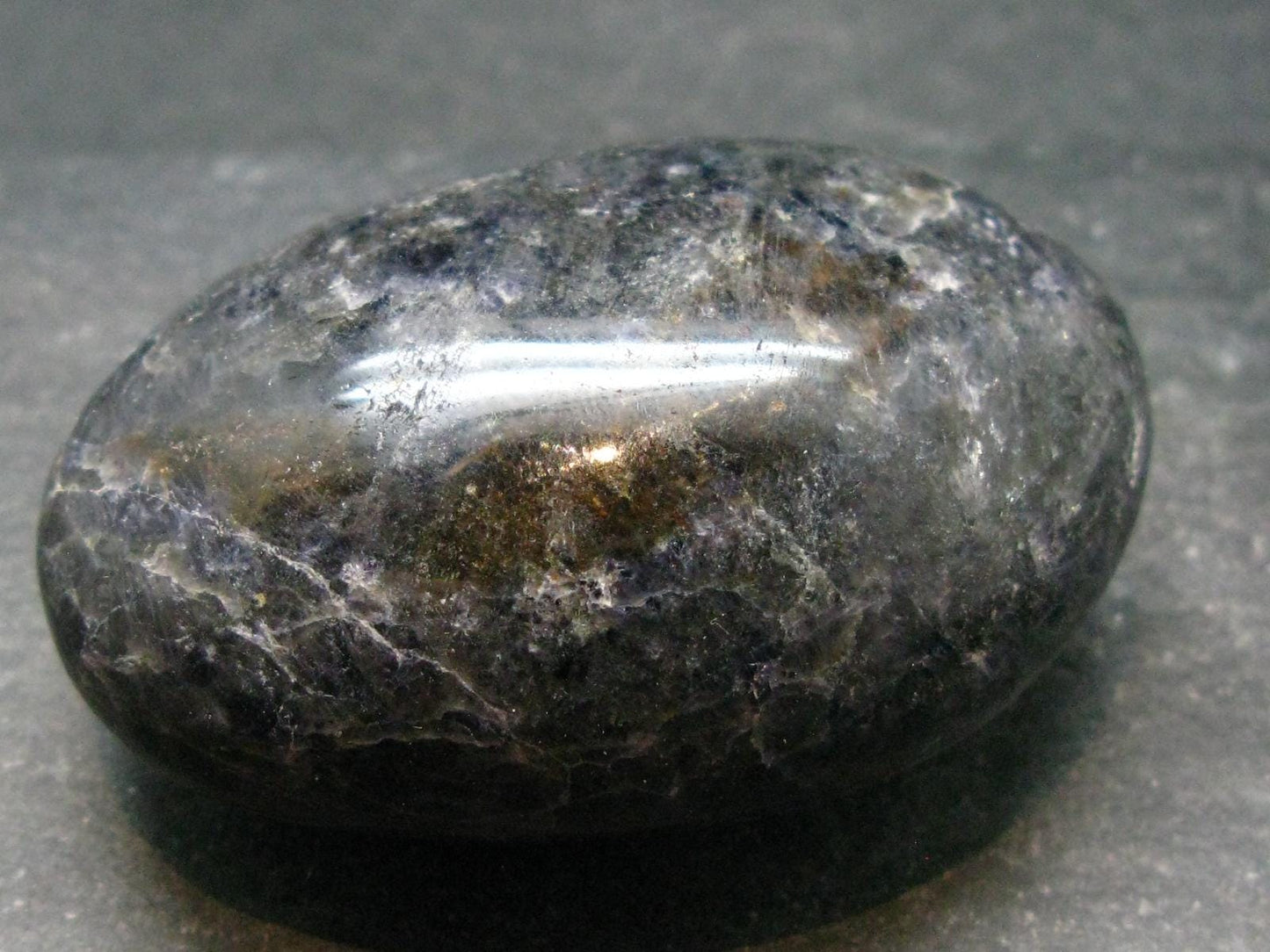 Rare Iolite Cordierite Tumbled Stone from Tanzania - 107.15 Grams - 2.4"