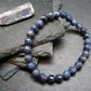 Blue Sapphire Genuine Bracelet ~ 7 Inches ~ 7mm Round Facetted Beads
