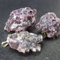 Lot of 3 Lepidolite Mica Crystal Pendants From Brazil