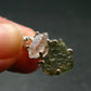 Moldavite & Herkimer Diamond Silver Pendant - 0.9" - 2.0 Grams
