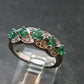 Emerald Faceted Silver Ring from Colombia - 3.05 Grams Total - Size 6