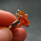 Fire Red Zincite Zinkite 925 Silver Ring from Poland - Size 5 - 2.66 Grams
