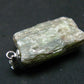 Green Kyanite Crystal Silver Pendant From Tanzania - 1.2" - 7.02 Grams